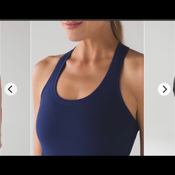 EUC LULULEMON COOL RACERBACK navy blueTANK TOP - Picture 3 of 8